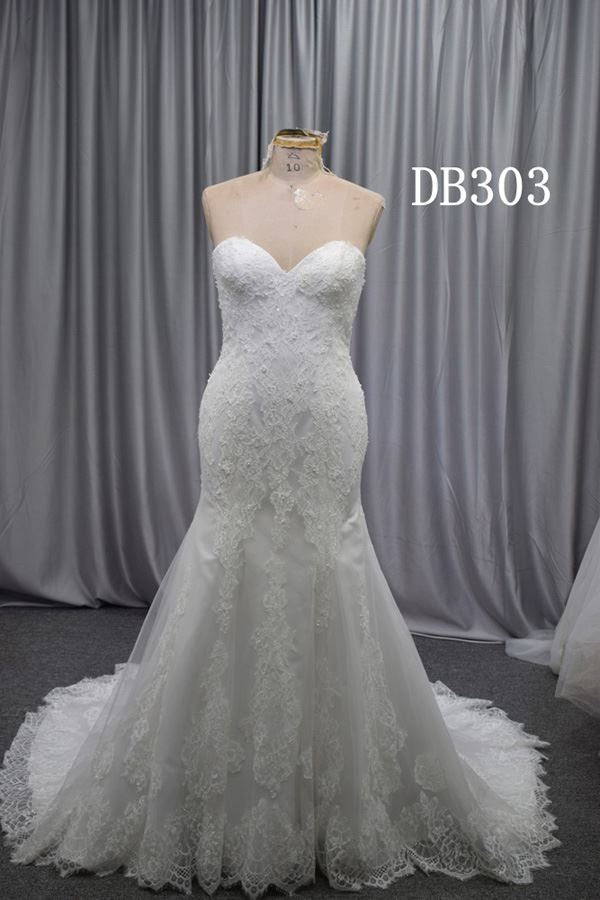 High quality mermaid wedding dress Lace with beading new design bridal gown