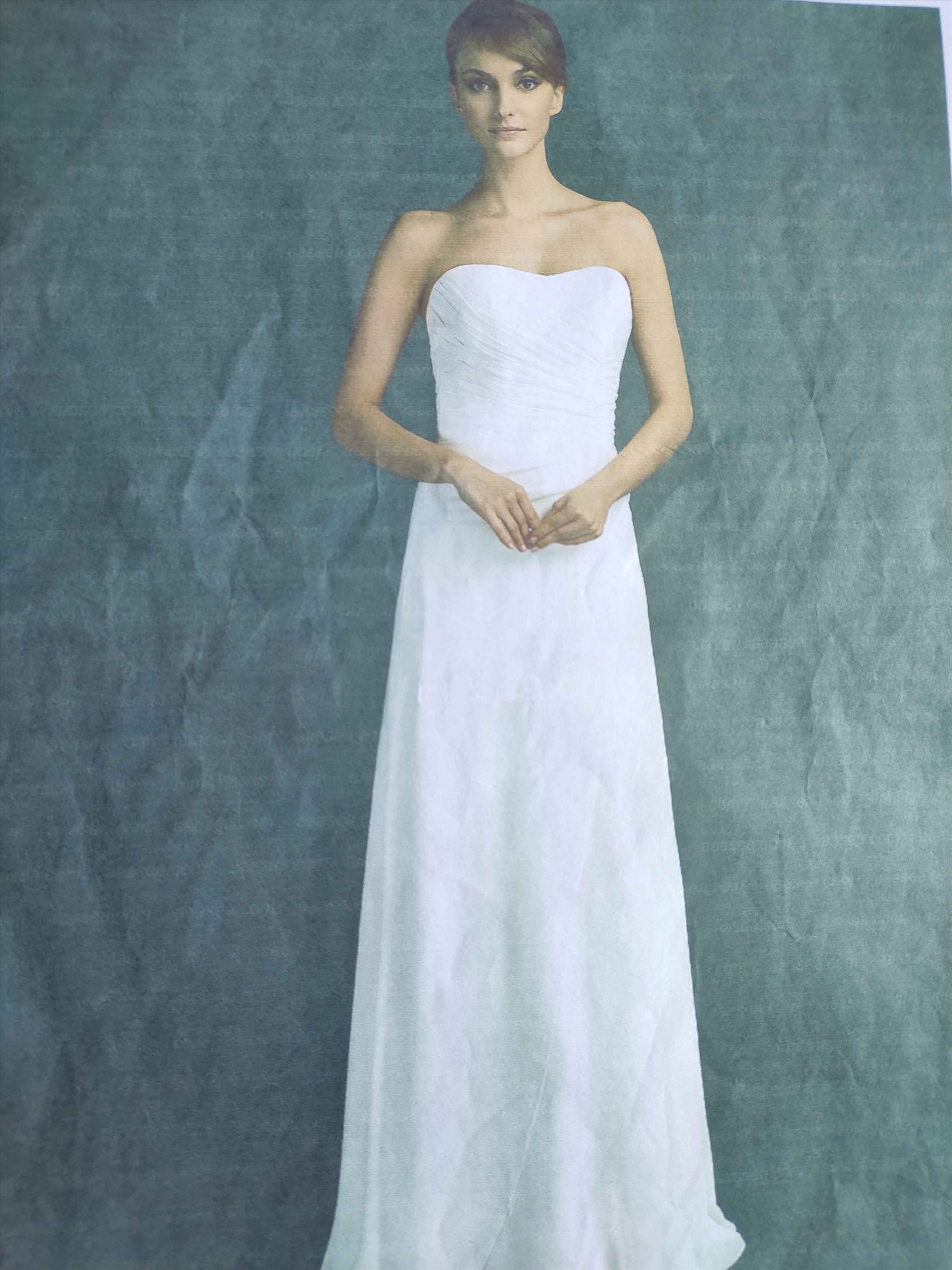 Simple elegant chiffon bridal gown beach wedding dress