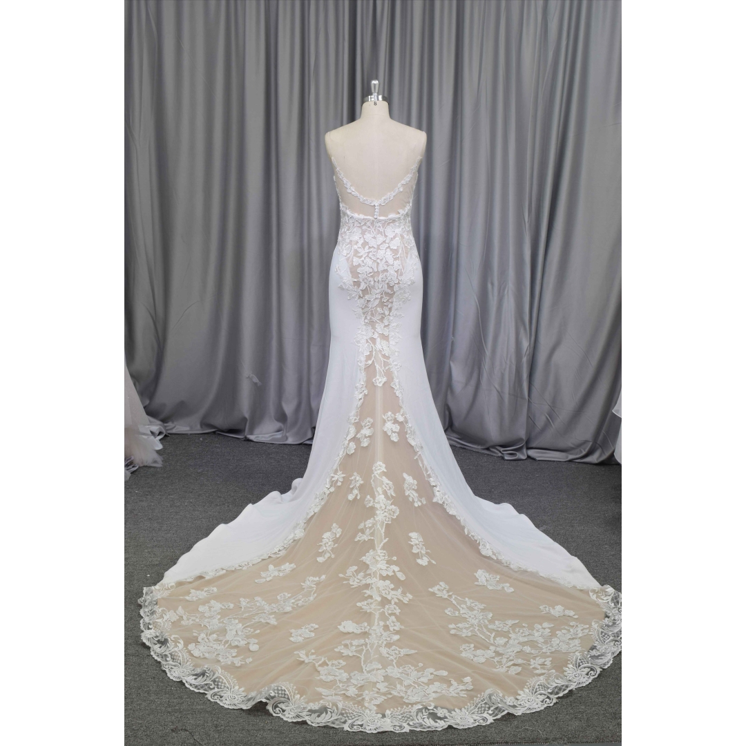 Fashion design mermaid bridal gown whole sell price wedding dress
