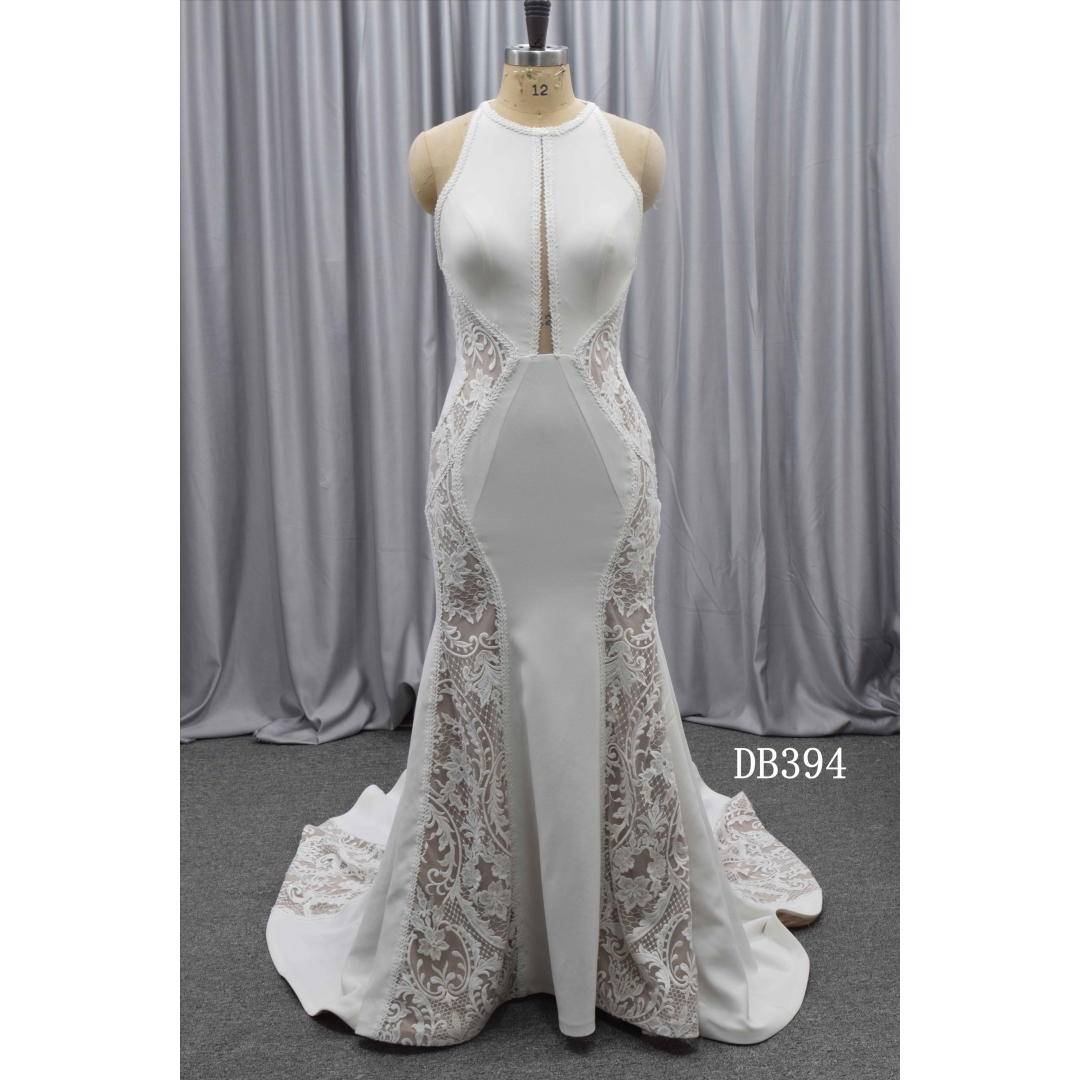 Boho wedding dress illusion back boho bridal gown