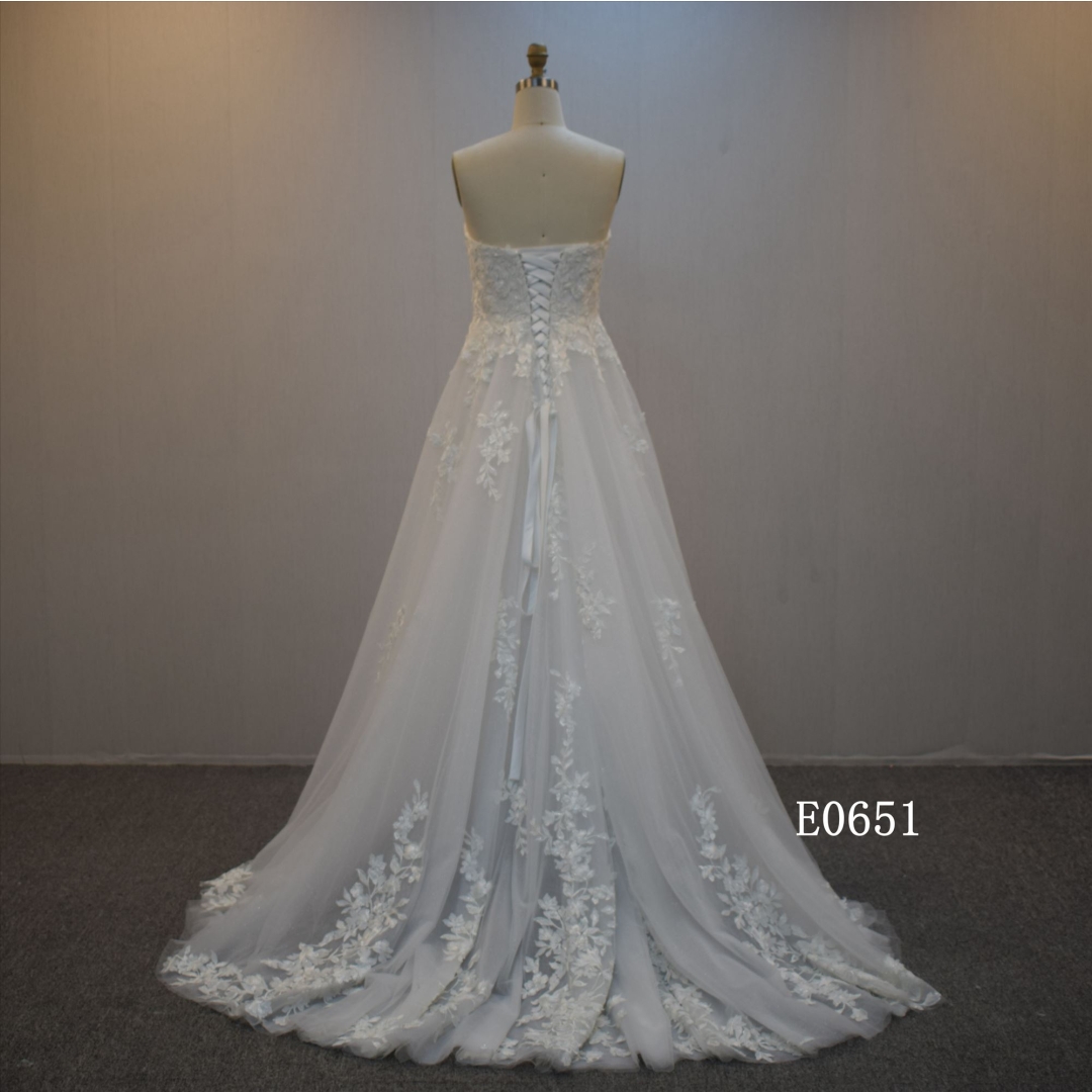 Wholesale A Line Customized Off Shoulder Bridal Dress