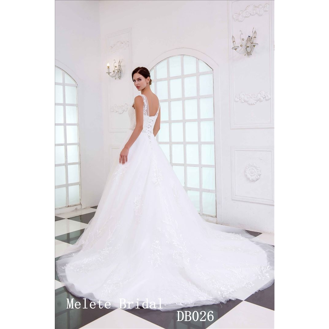 Factory MadeLace Applique Wedding Dress A Line Style Bridal Dress