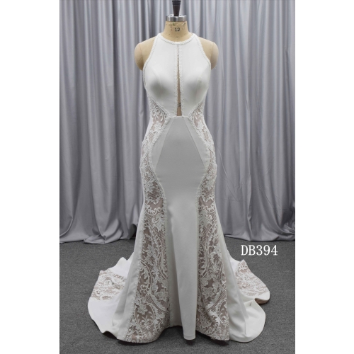 Boho wedding dress illusion back boho bridal gown