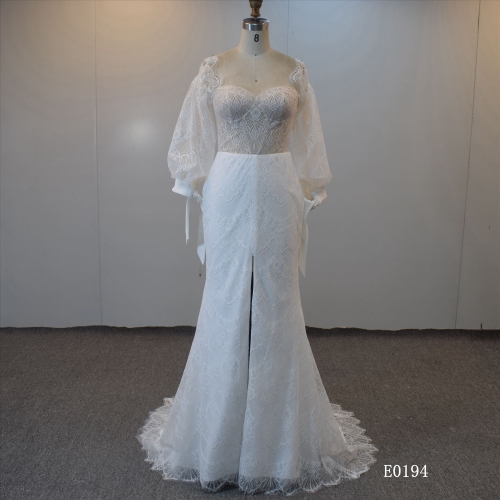 Long Sleeves Bridal Gown  Mermaid Wedding Gown For Women