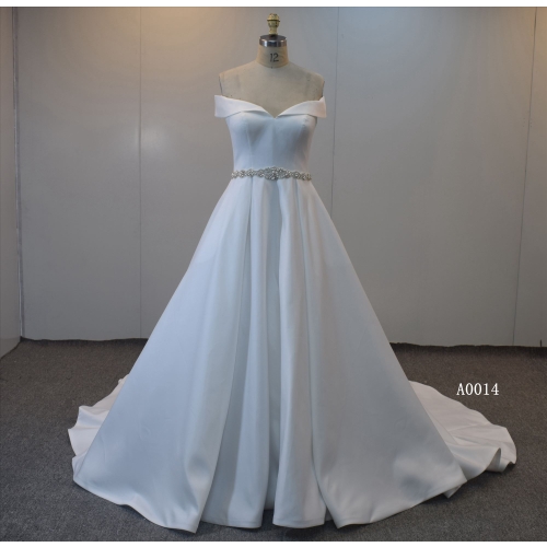 3D satin Bridal Gown Ball Gown Wedding Dress For Women