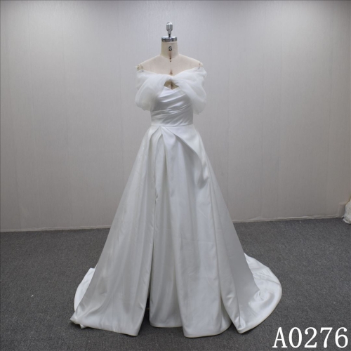 Design-Oriented Tulle And Satin A Line  Bridal Dress Guang Zhou Made