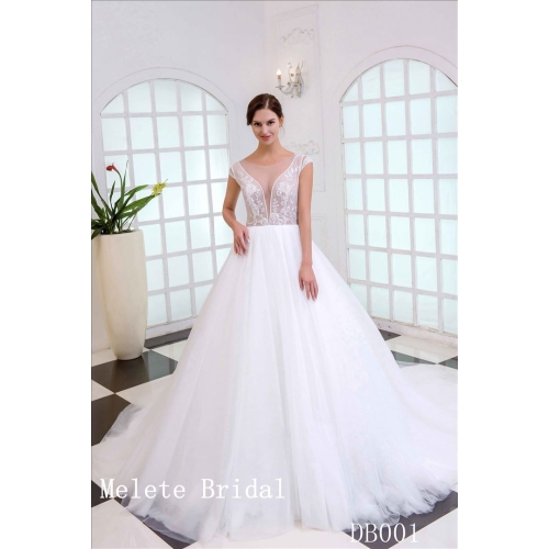 2019 new fashion A line wedding gown