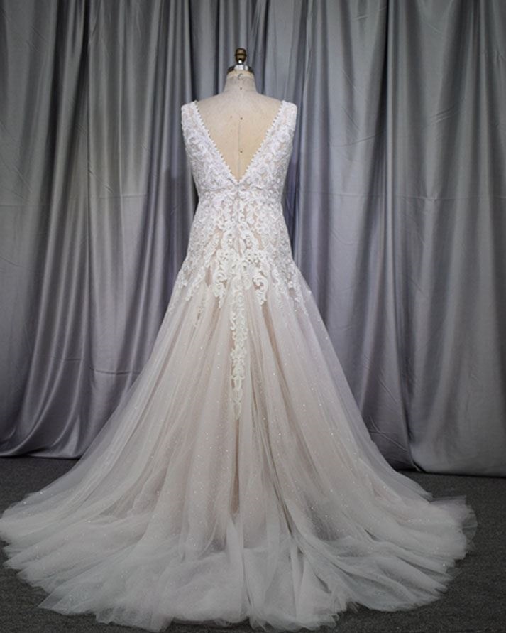 Wholesale price pink color plus size new design bridal gown