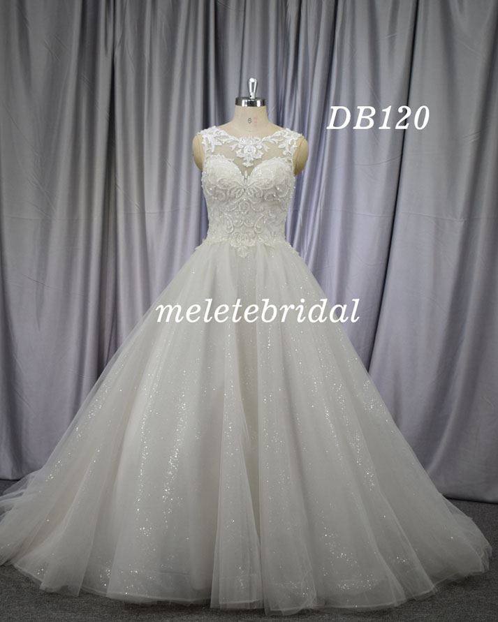 Low back ball gown, new design bridal gown