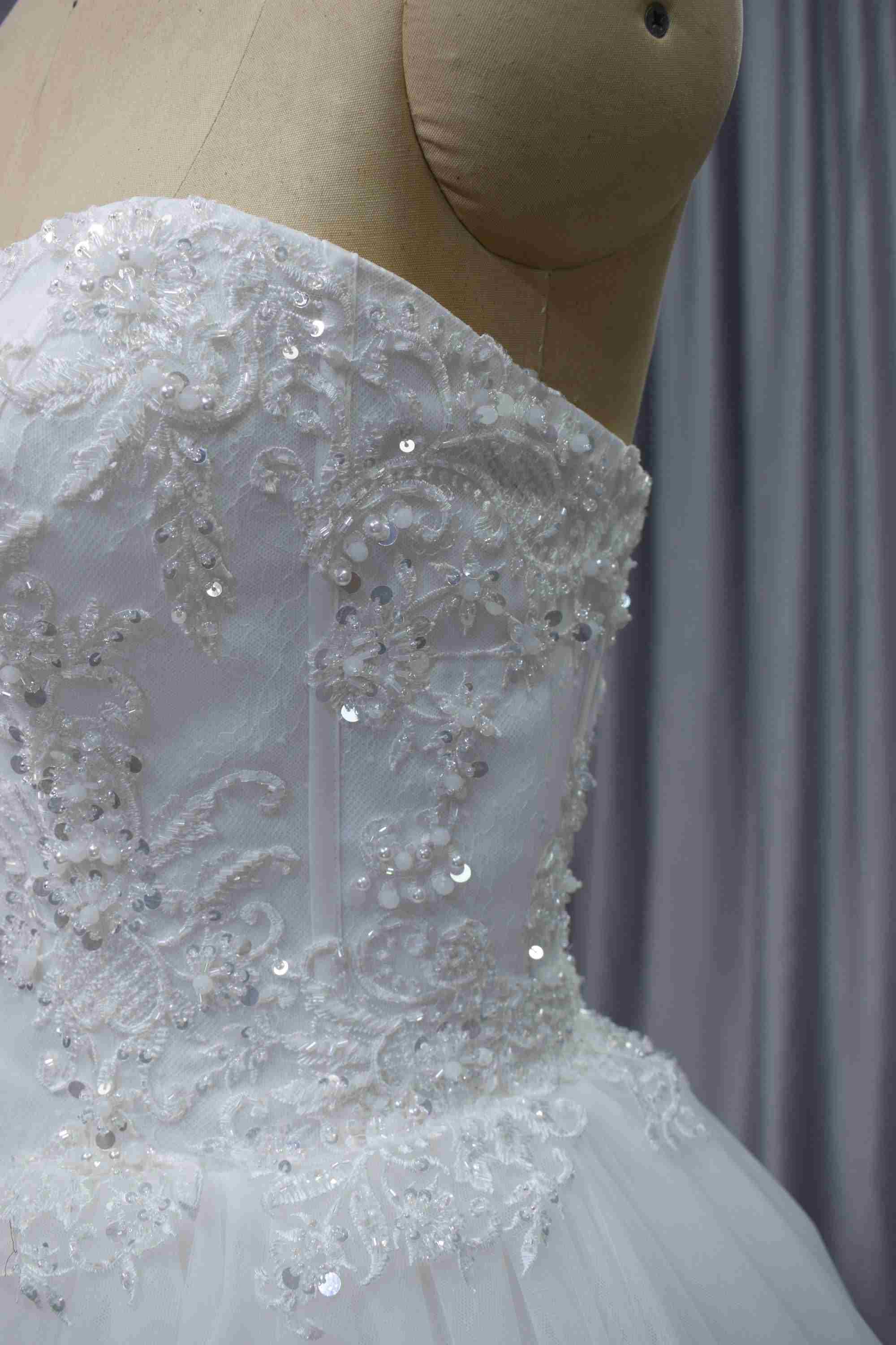 2020 new collection princess style wedding dress with cap sleeves bridal gown