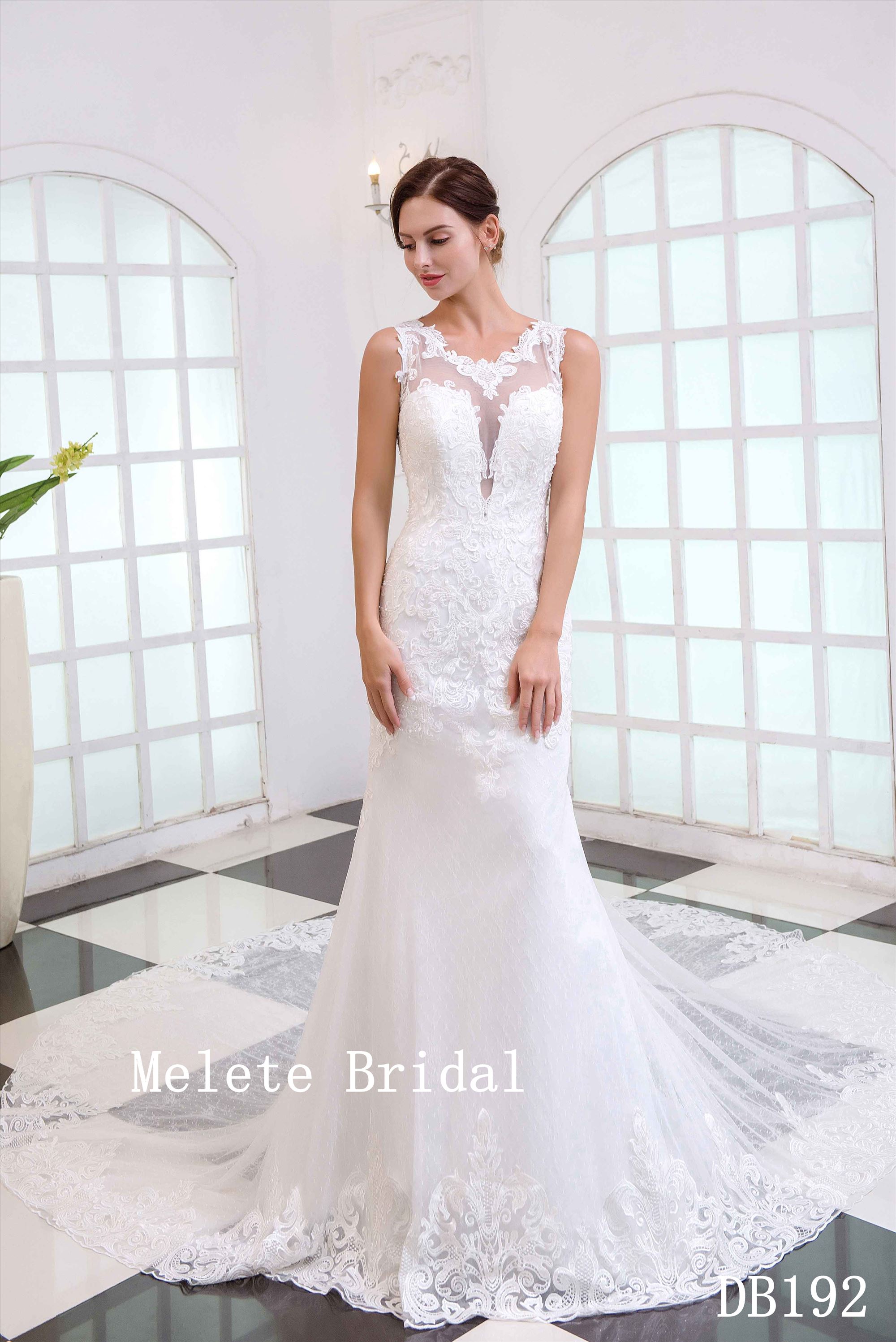 DB192  wholesale price mermaid gown lace gown