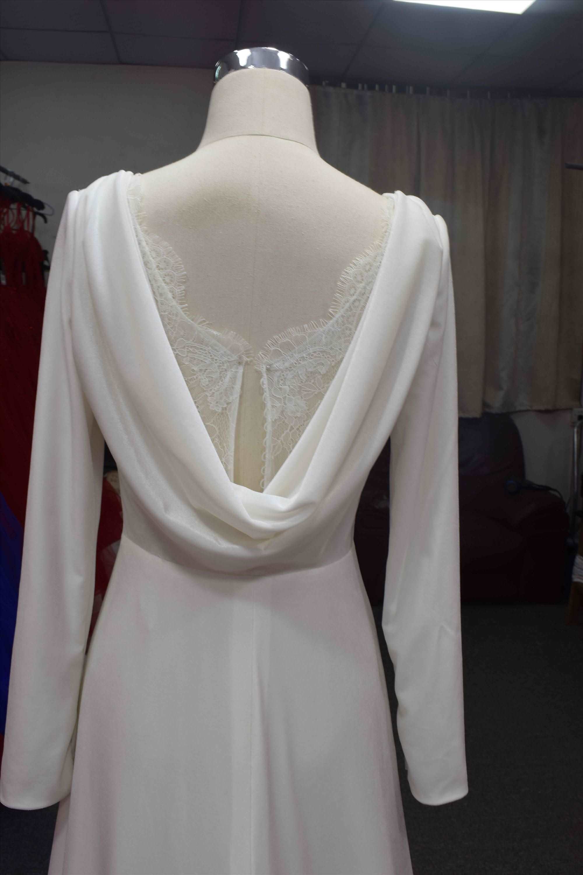 Elegant Velvet bridal dress mermaid long sleeves wedding dress new design wedding gown