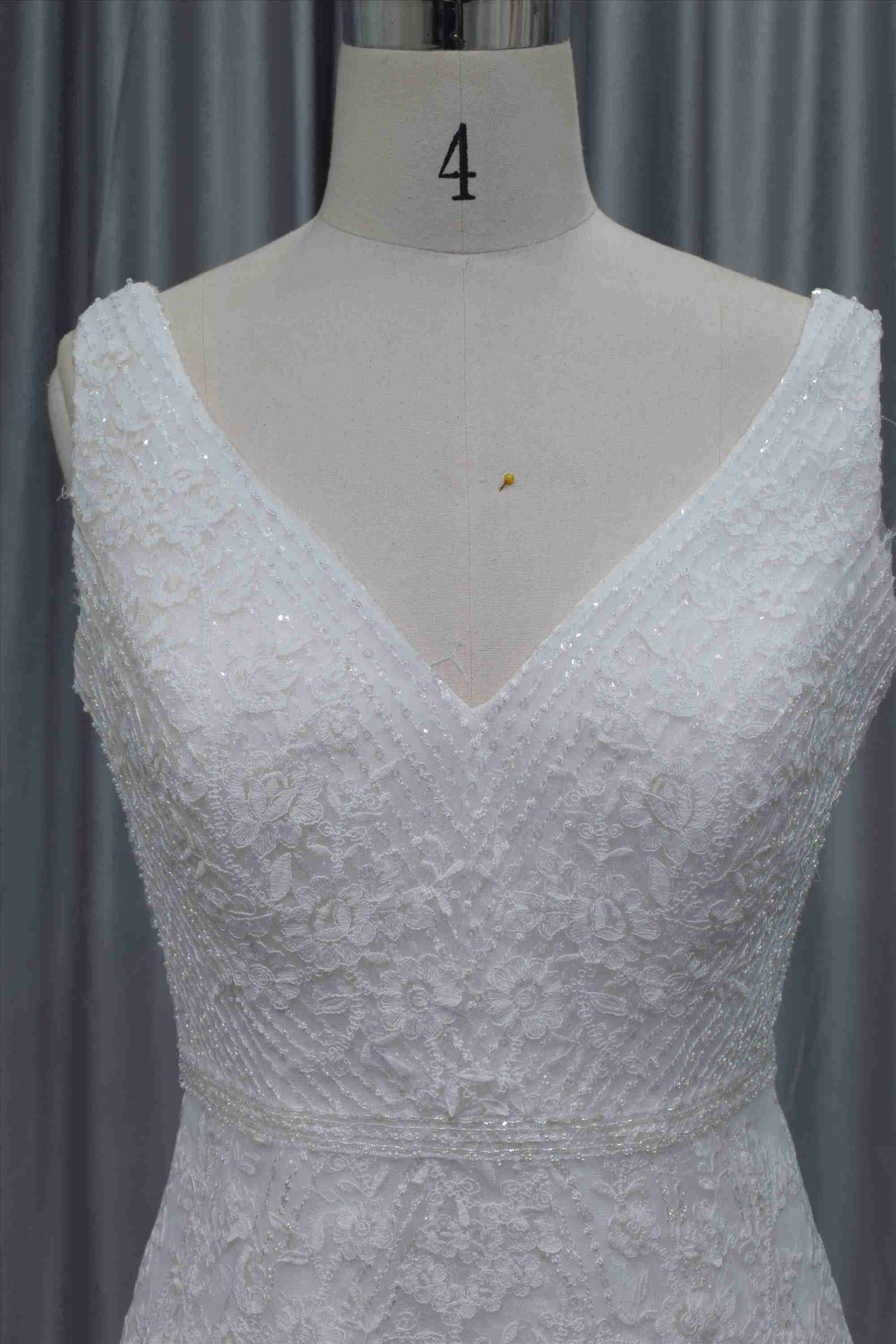 Latest design feather mermaid wedding dress hot sell bridal gown