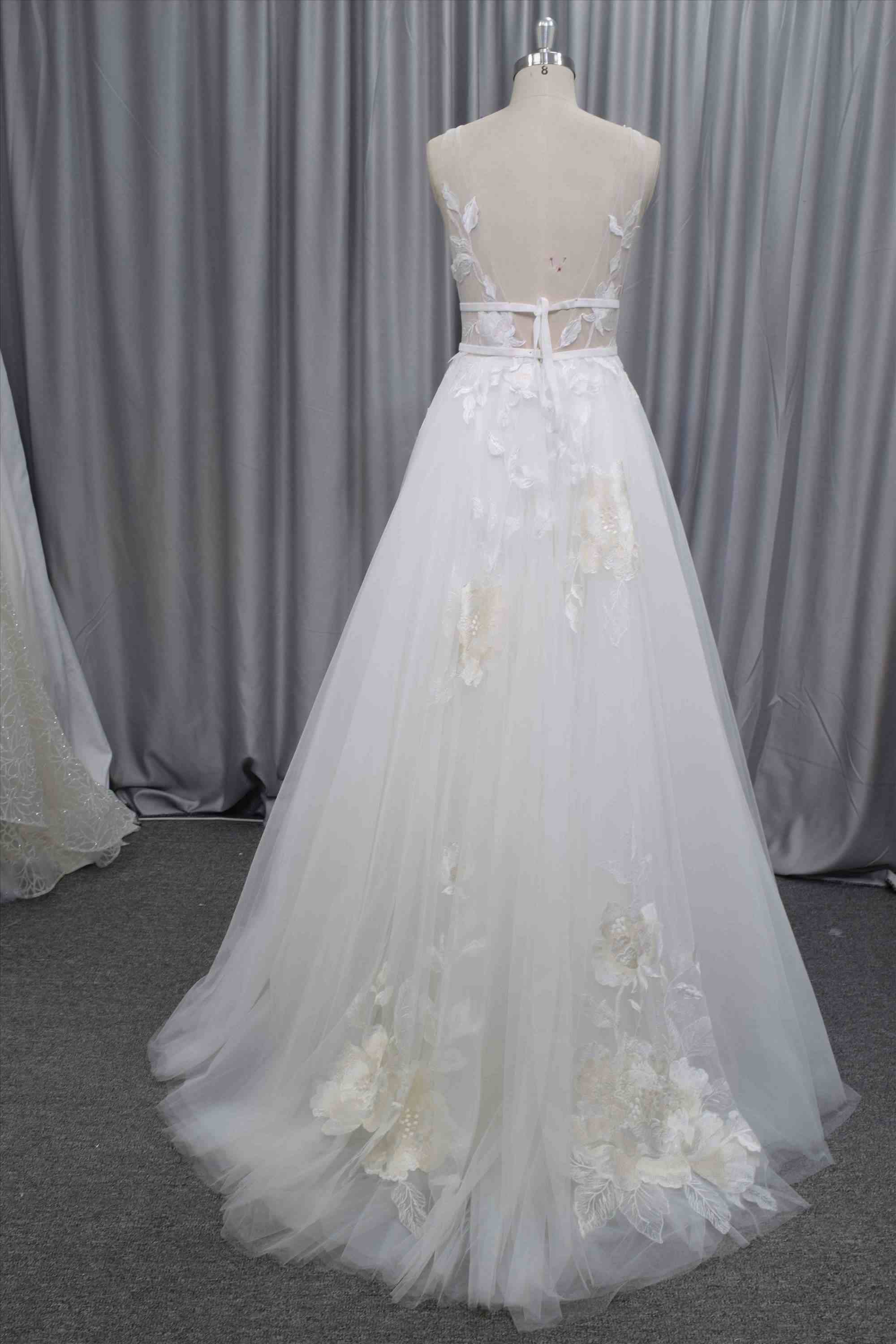 Beach style bridal dress hot sale wedding dress, light and soft tulle wedding gown