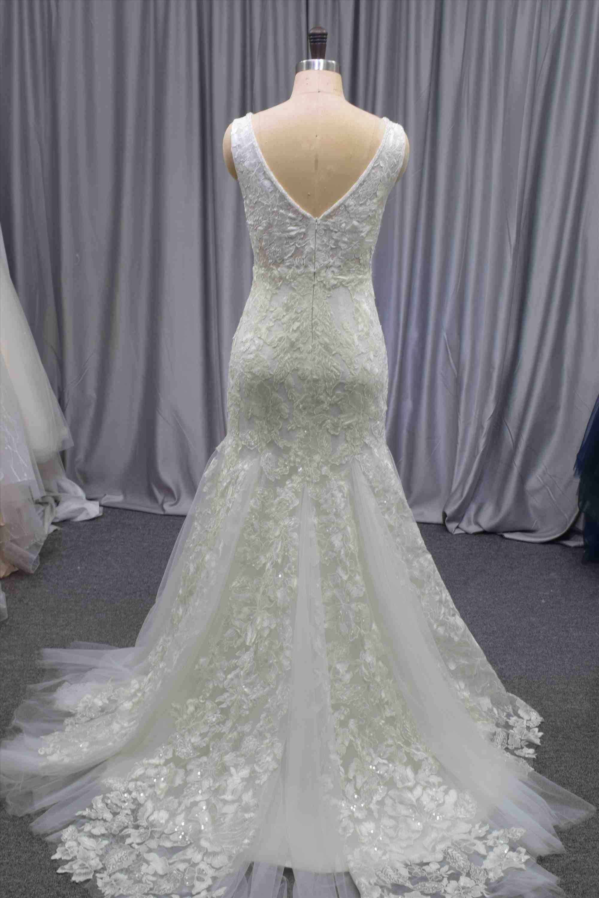 Light bridal gown new design lace wedding dress