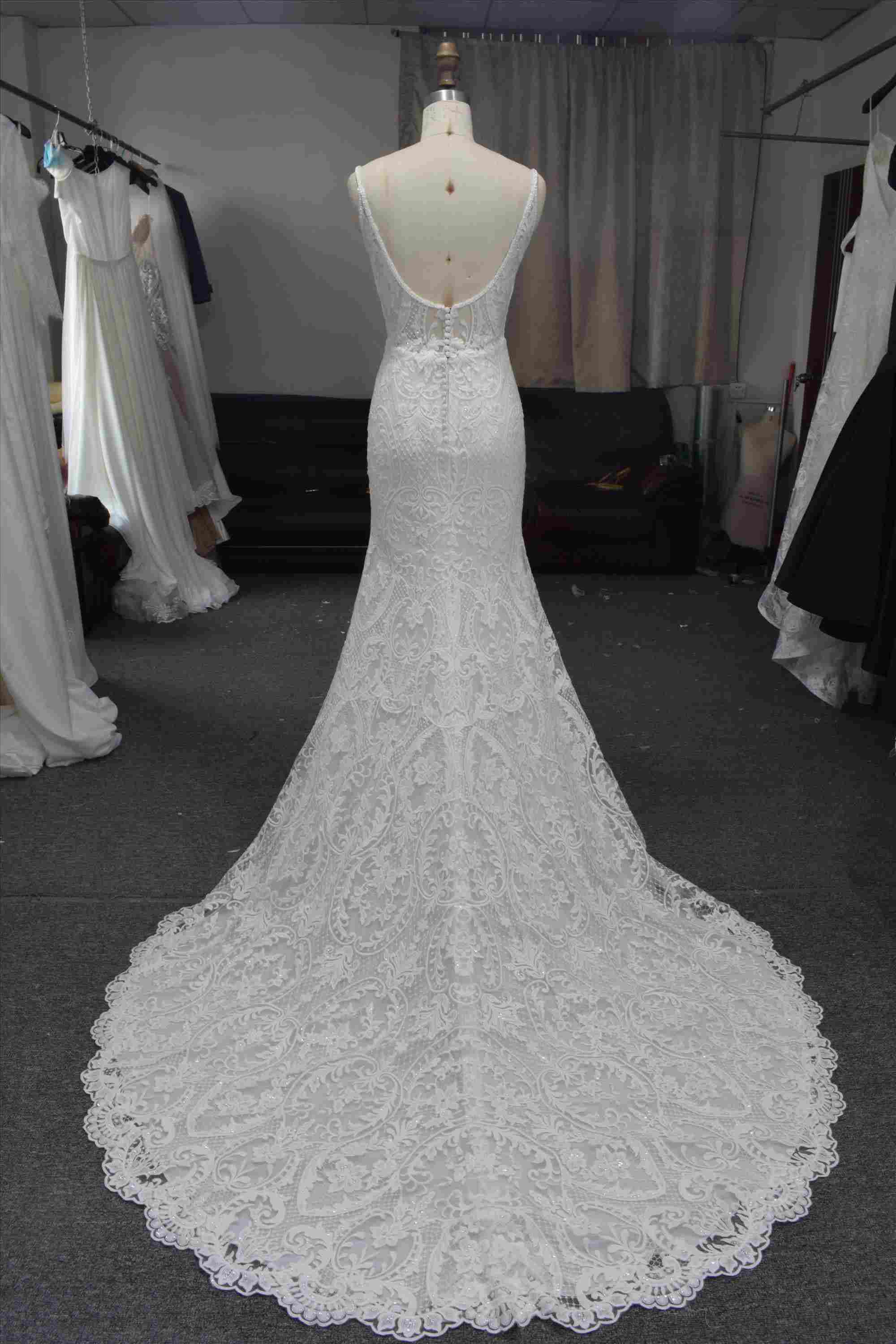 Gorgeous mermaid bridal gown hot sell wedding dress