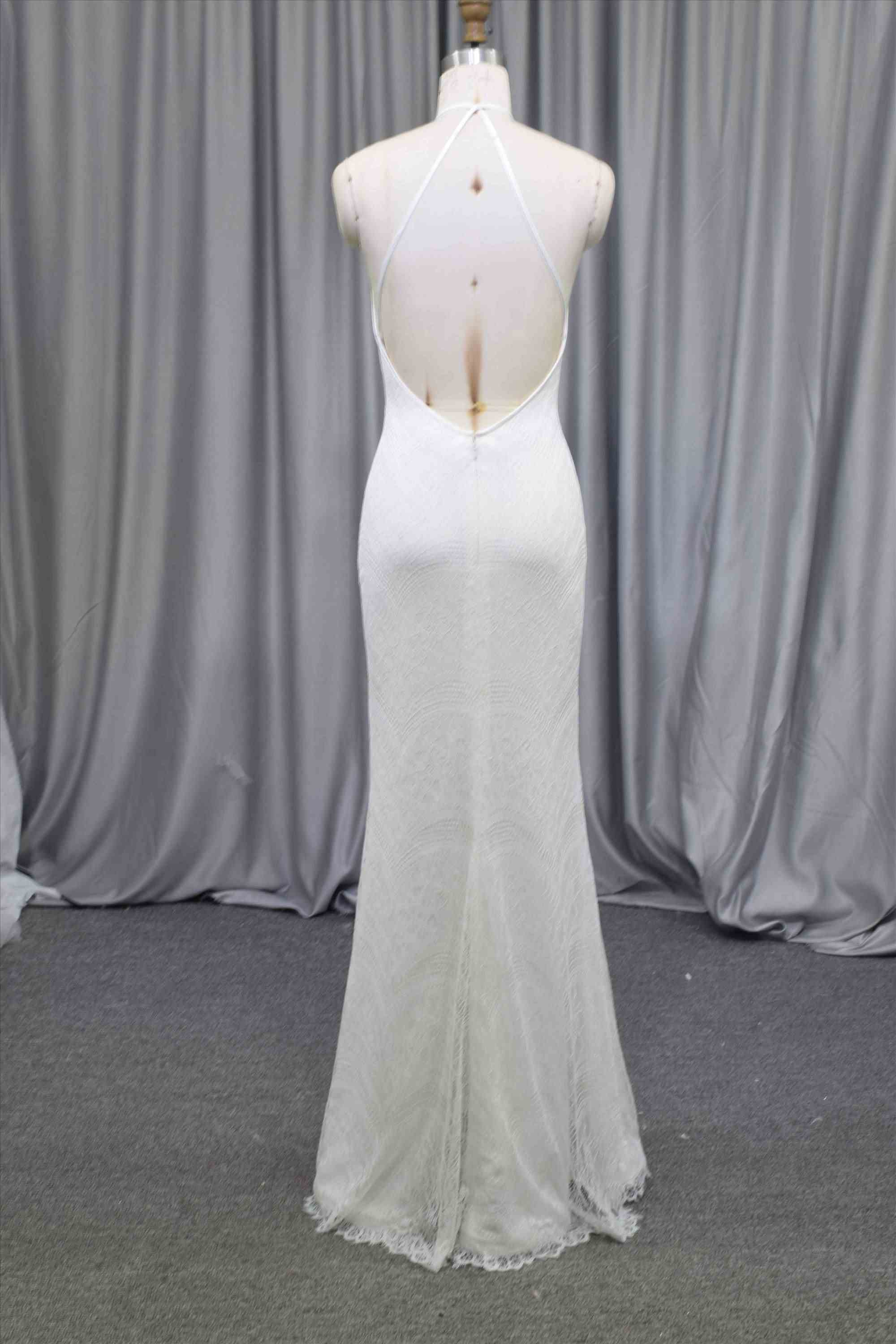 Boho backless wedding dress latest design bridal gown
