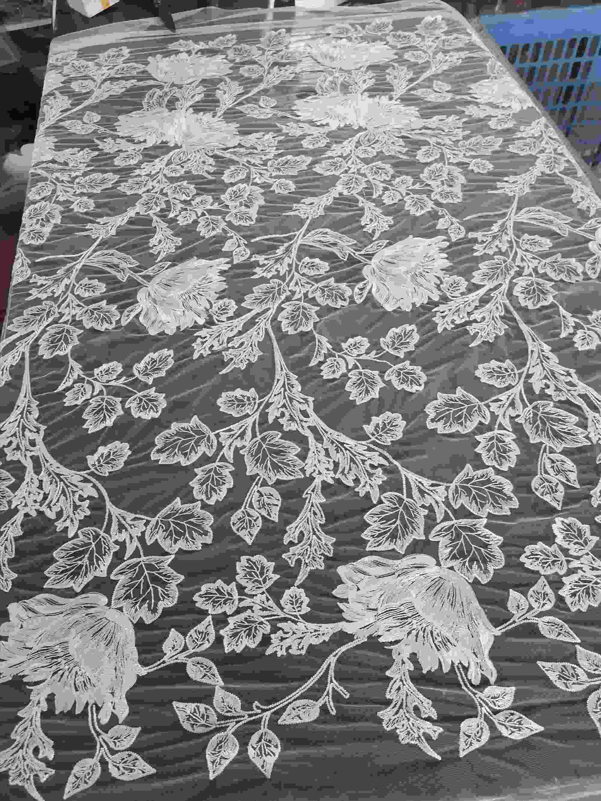 New lace long sleeves illusion neckline gorgeous style bridal gown