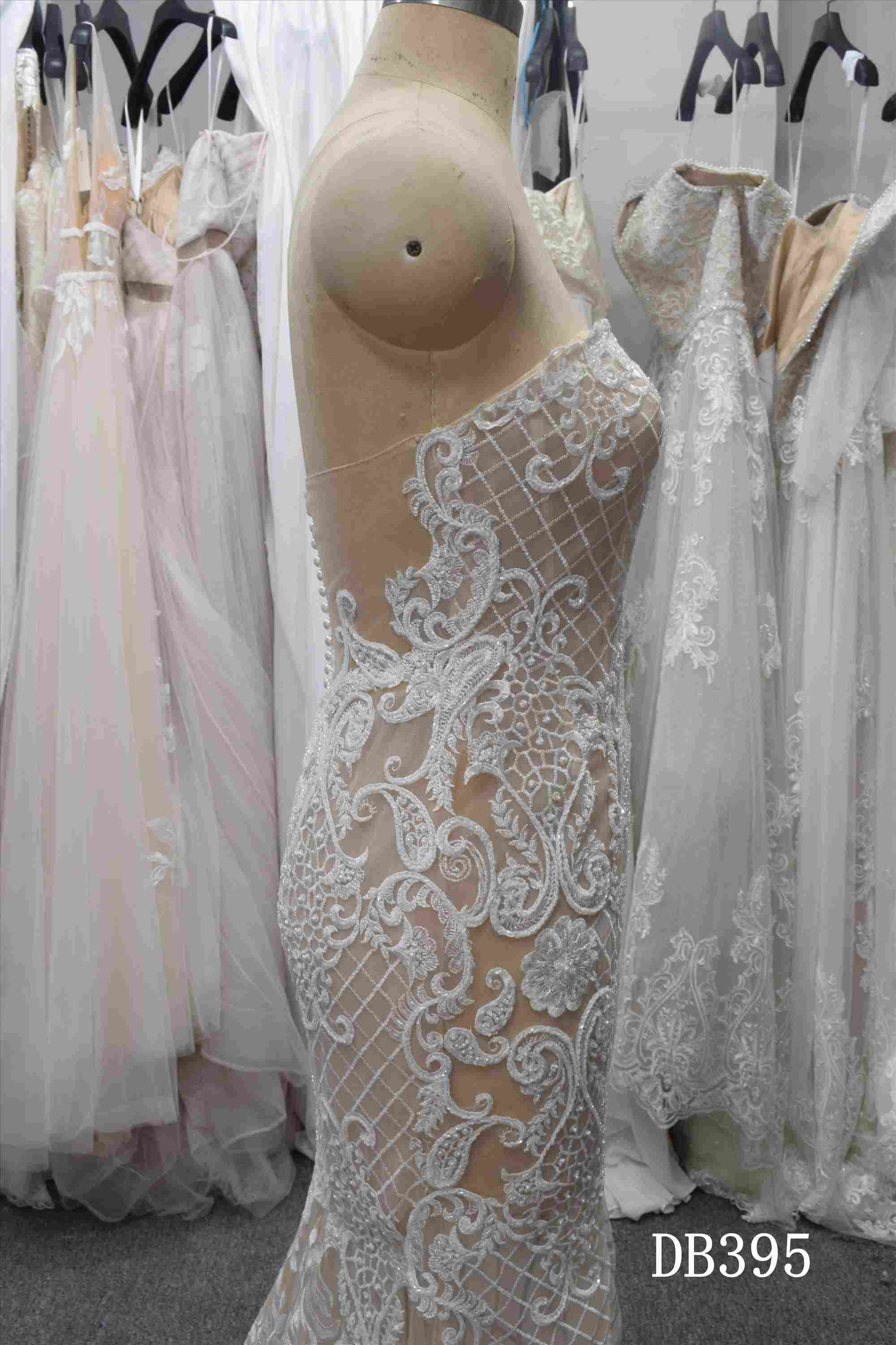 New Boho wedding dress illusion back boho bridal gown