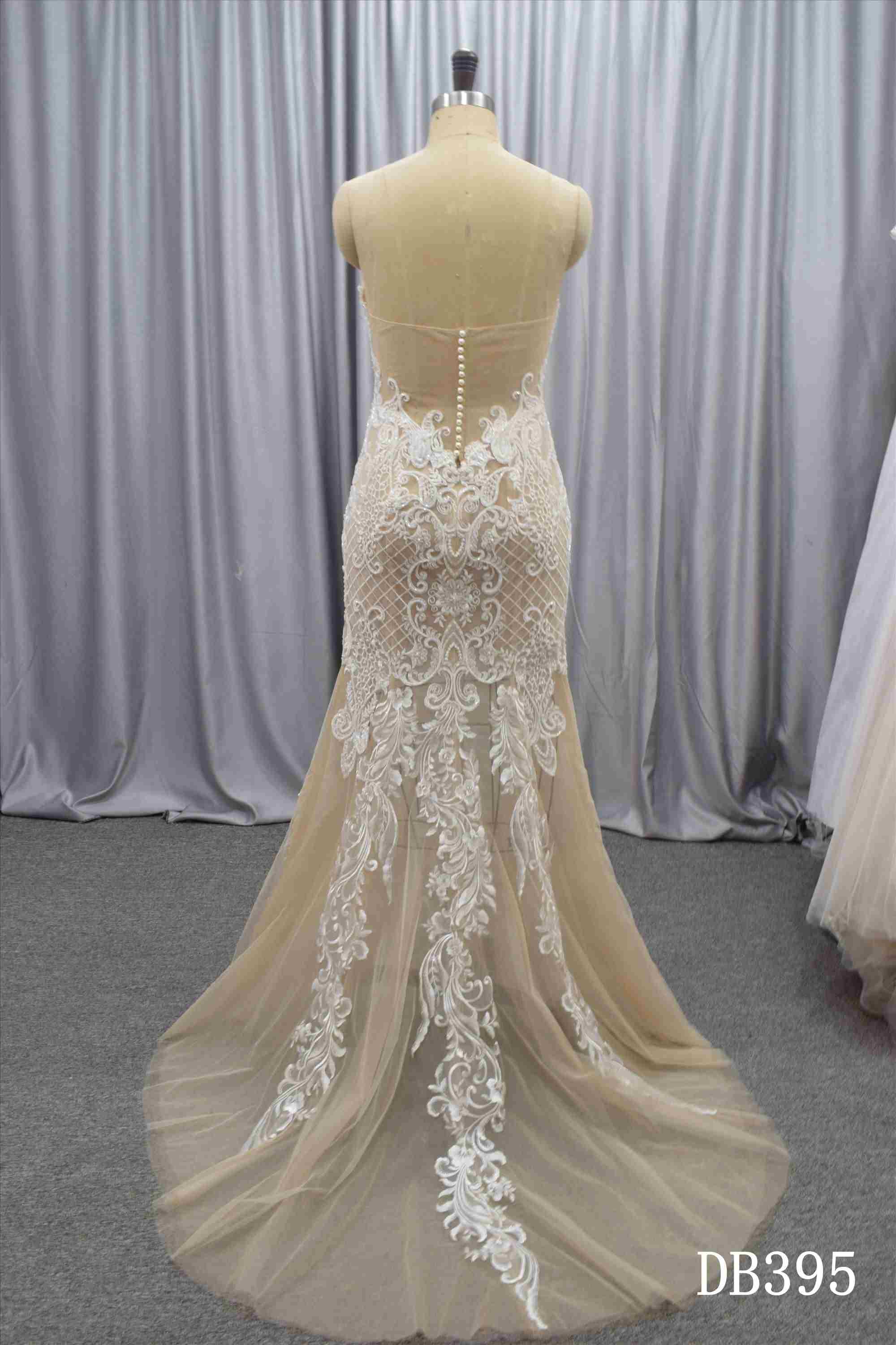 New Boho wedding dress illusion back boho bridal gown