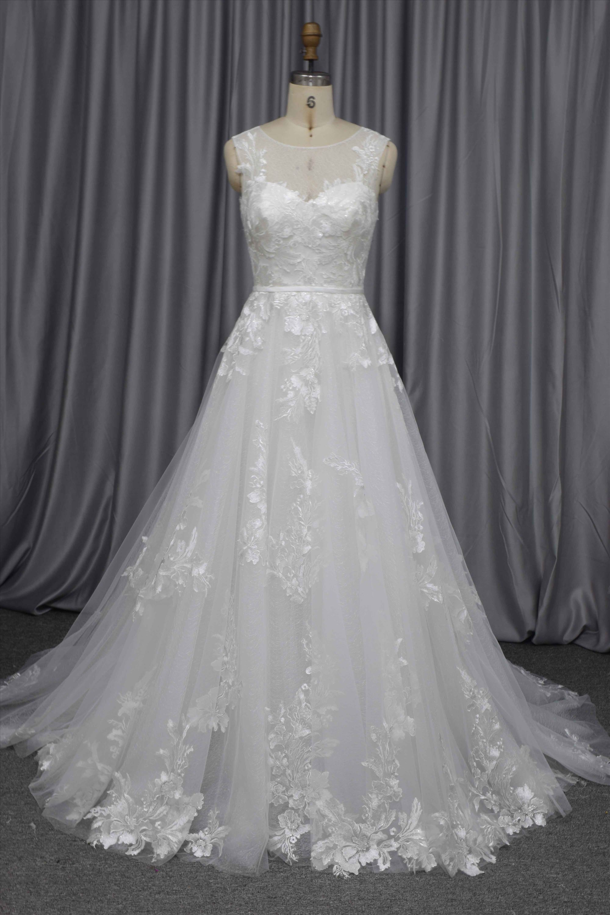 A line wedding dress new design in stock