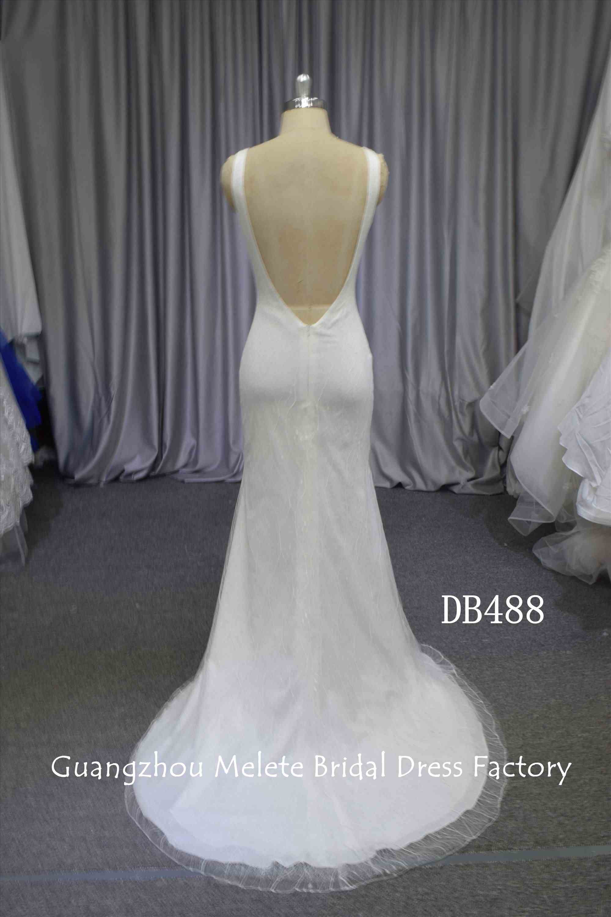 Backless mermaid bridal gown whole sale price