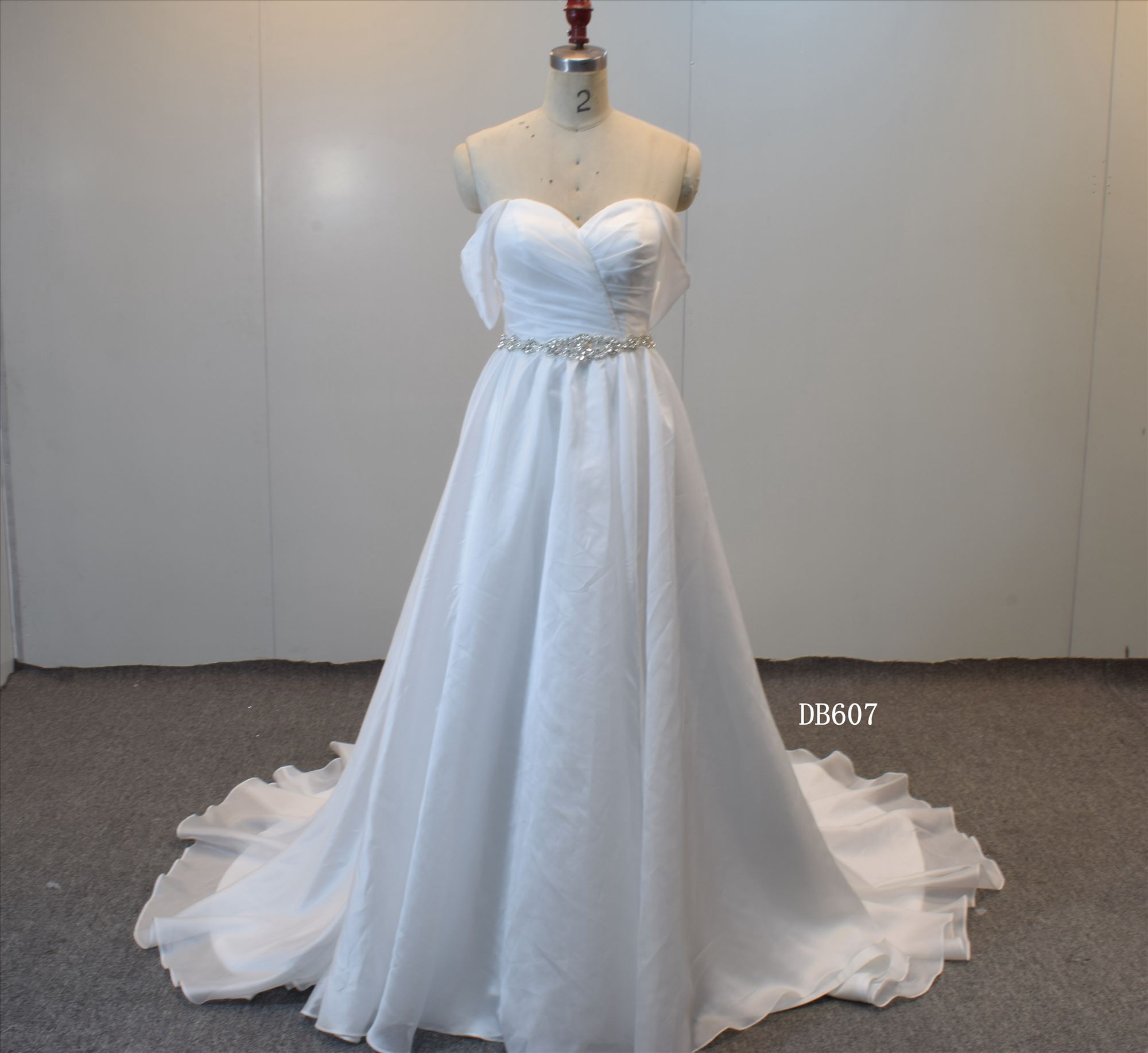 A Line Off Shoulder Custom Made Wedding Dress