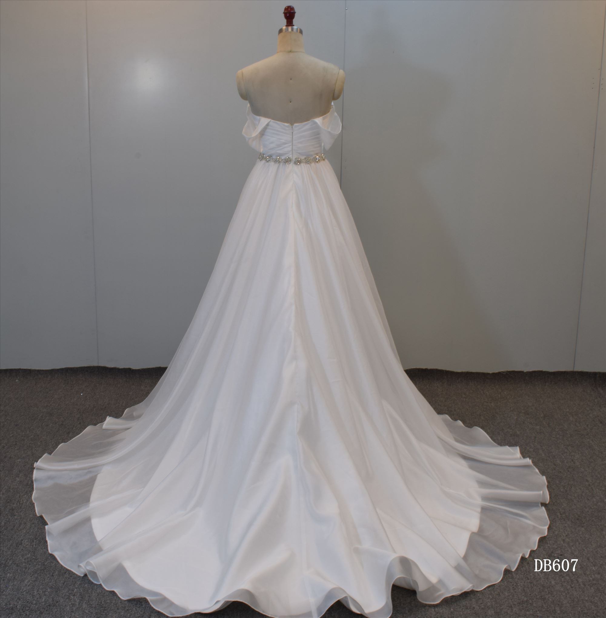 A Line Off Shoulder Custom Made Wedding Dress