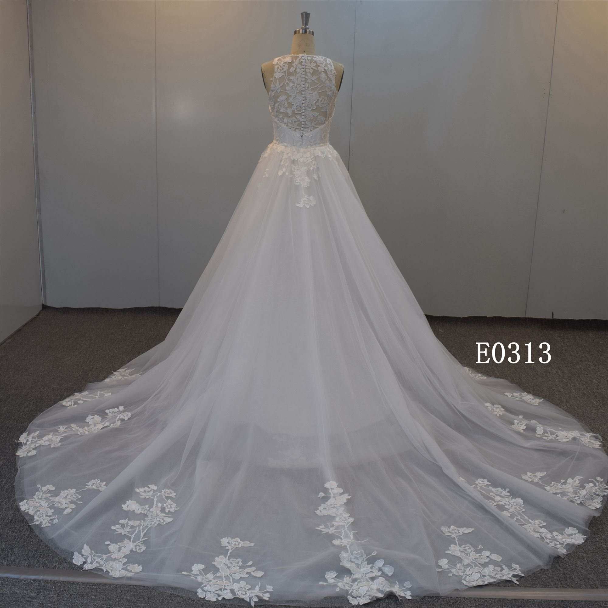 New Fashion Mermaid Wedding Dress O-Neckline Bridal Gown