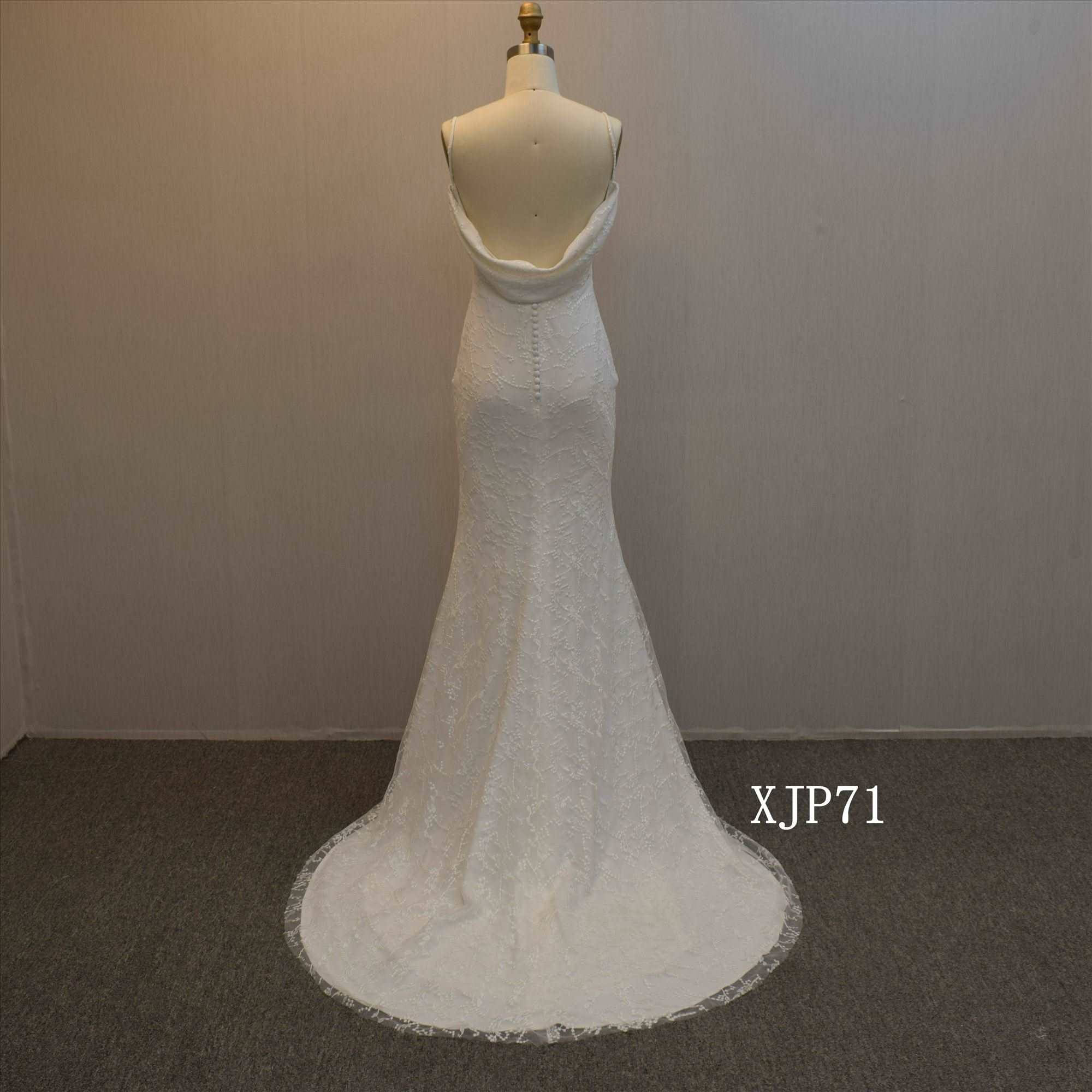 Elegant Style Mermaid Wedding Dress Spaghetti Straps  Bridal Gown