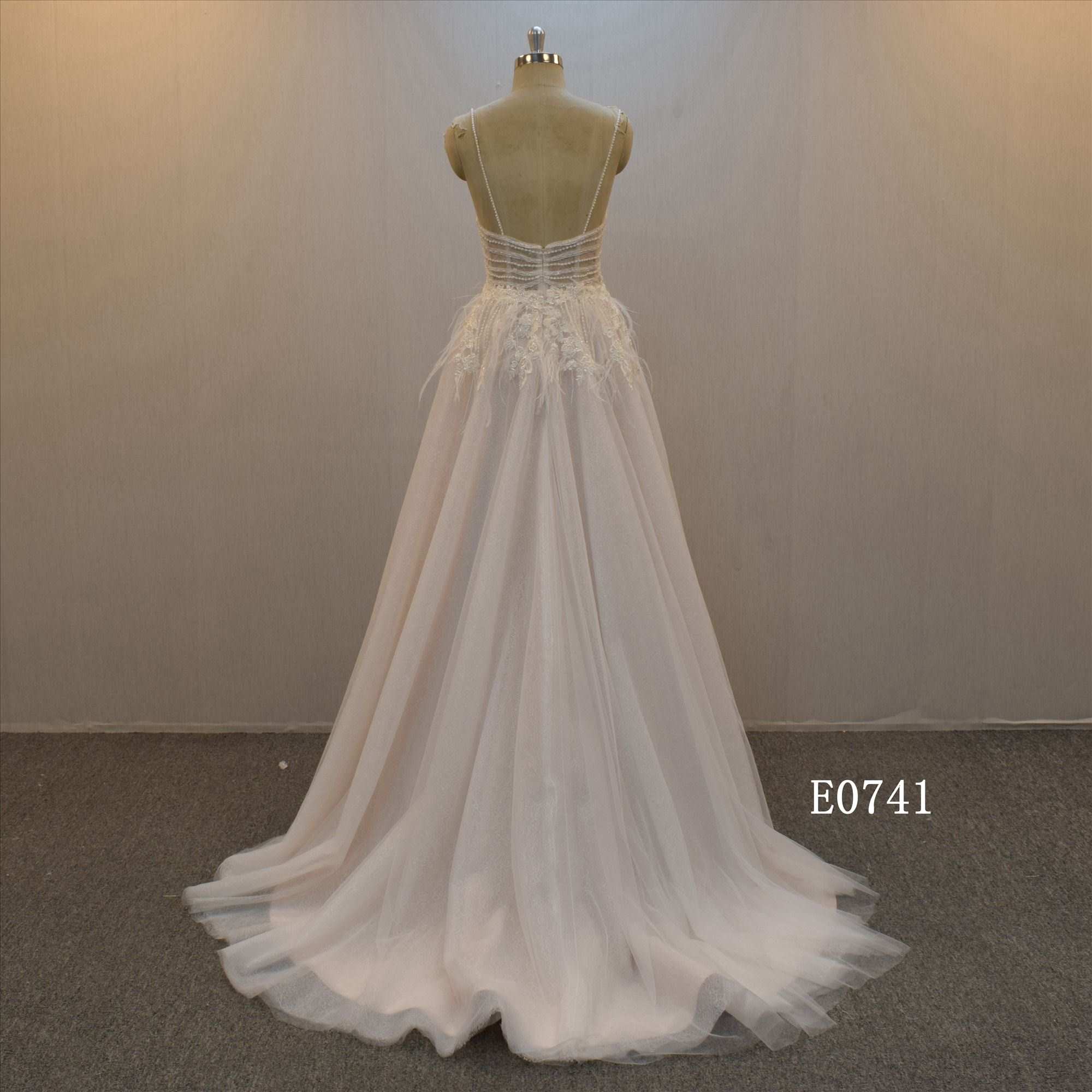 New Style Spaghetti Straps A-line Bridal Dress