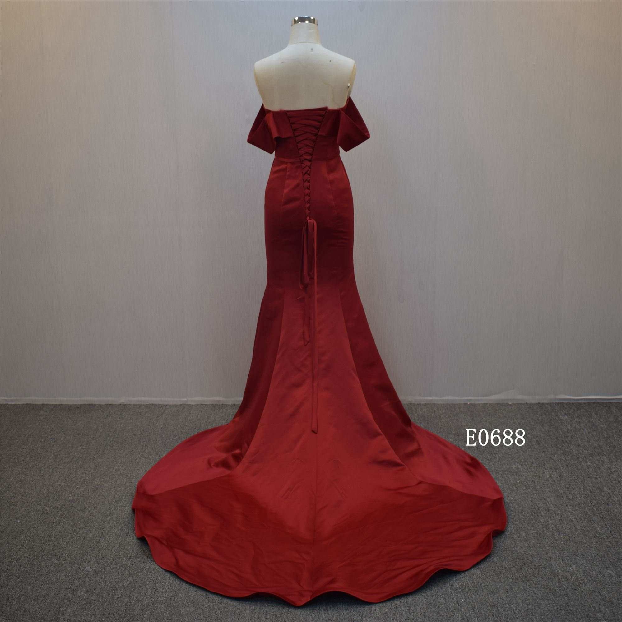Beautiful Design Dark Red Mermaid Bridal Dress