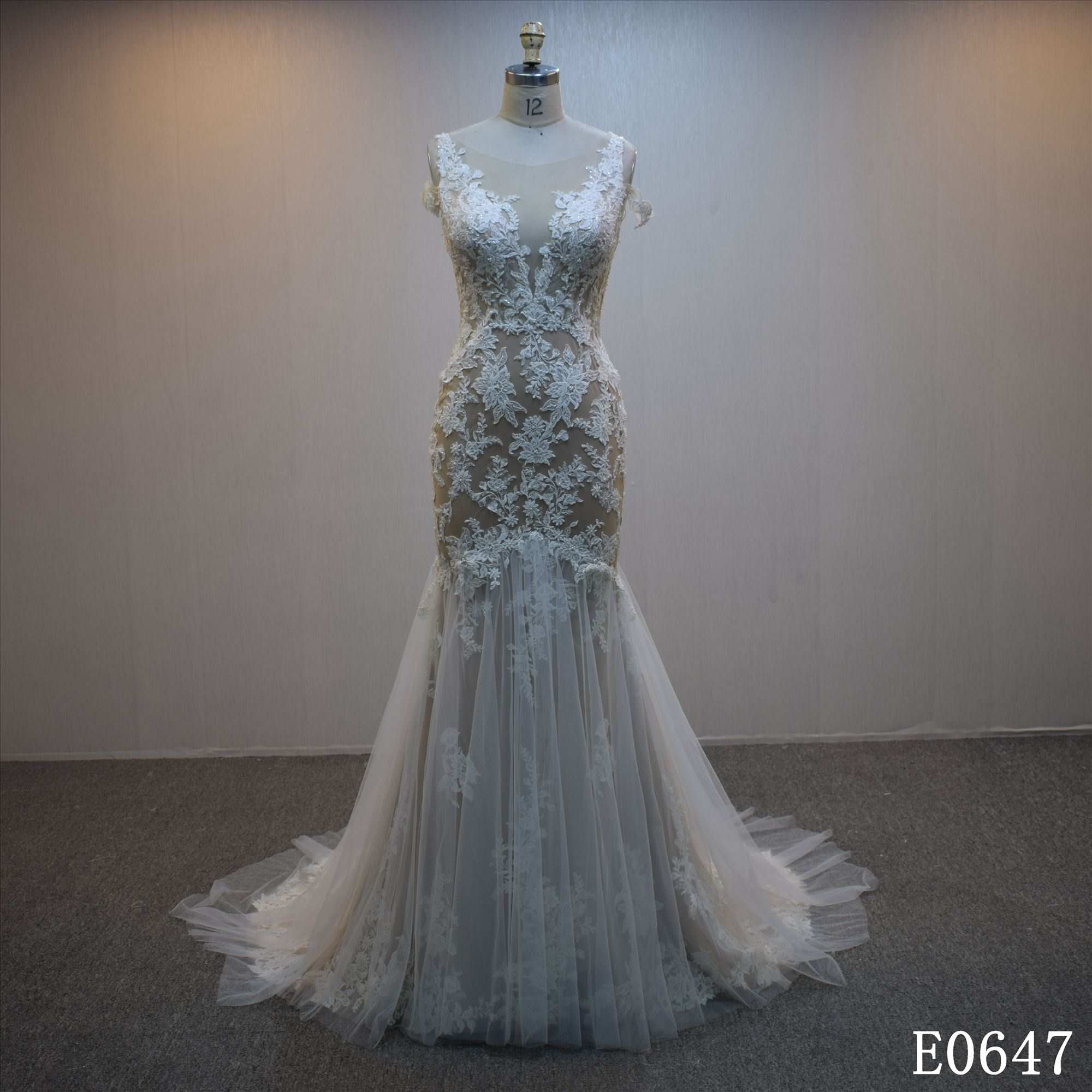 Hot Sell Sleeveless Mermaid Bridal Dress