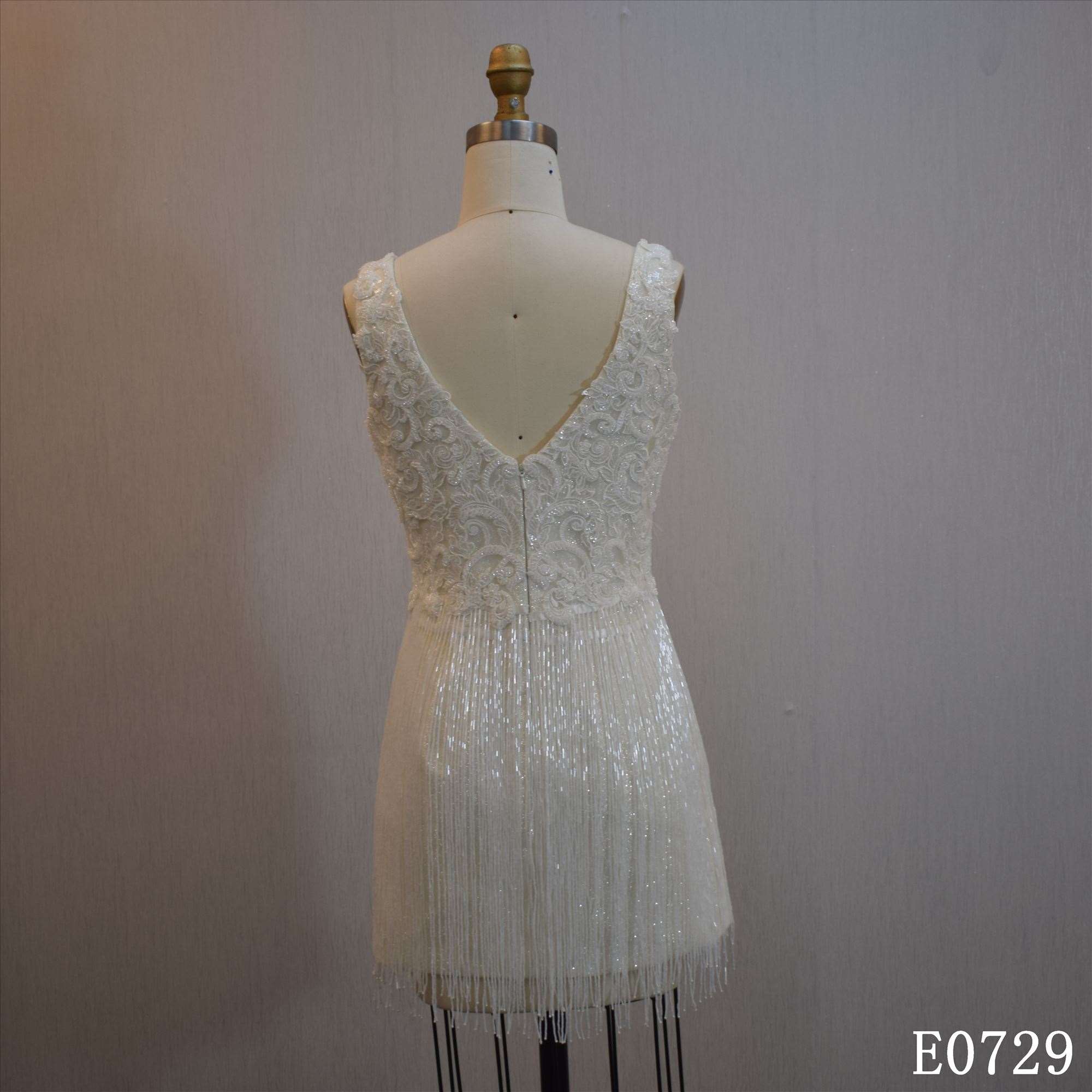 Short Skirt Sleeveless A Line Bridal Dress