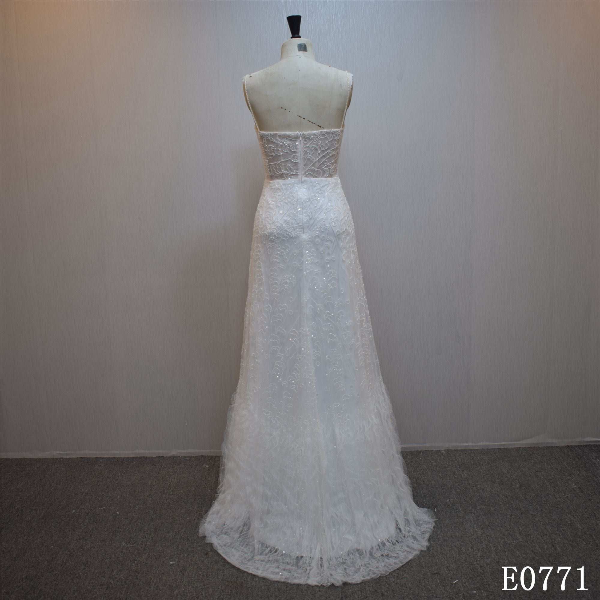 Stock Dress Spaghetti Straps Bridal Dress