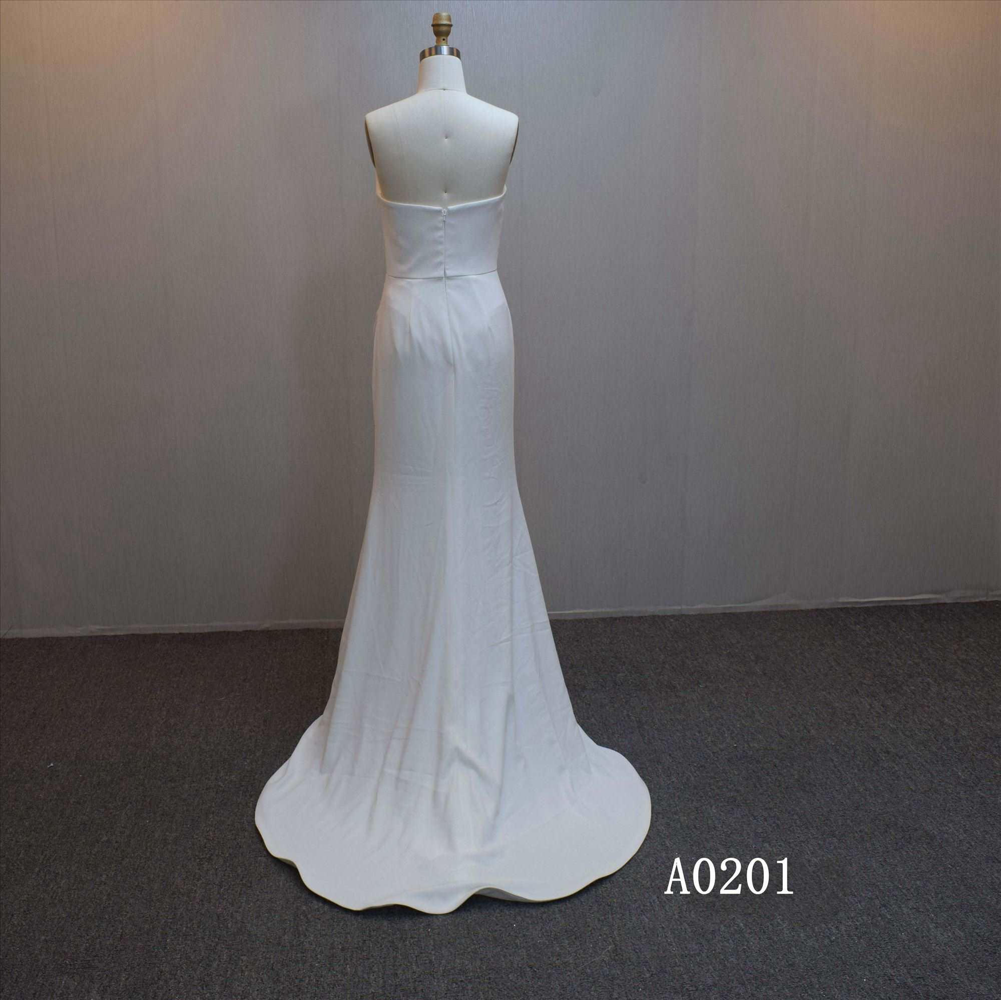 Special design Mermaid bridal dress guangzhou factory made elegant Simple bridal dress