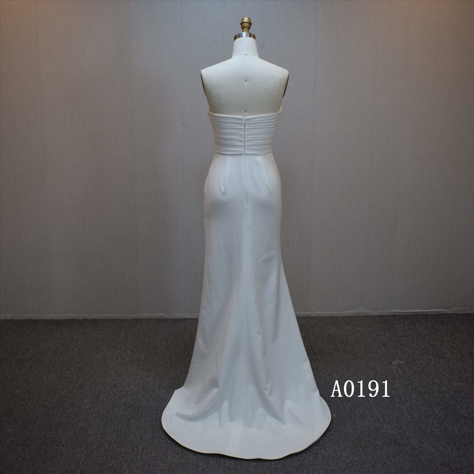 Lastest design Mermaid bridal dress guangzhou factory made elegant Slit bridal dress