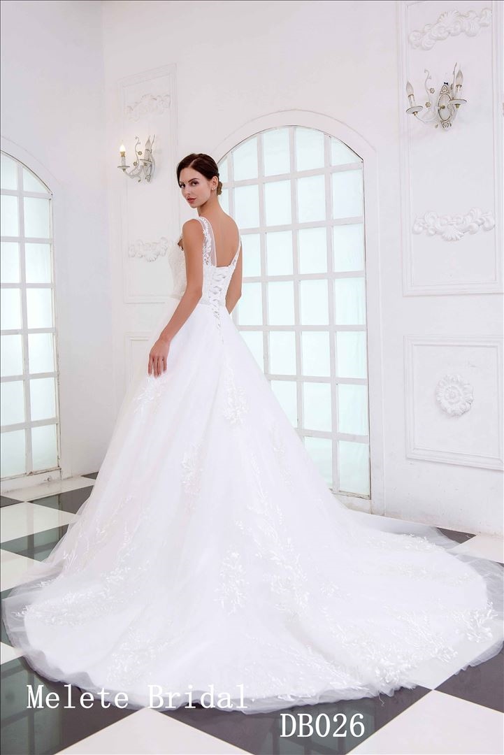Factory MadeLace Applique Wedding Dress A Line Style Bridal Dress