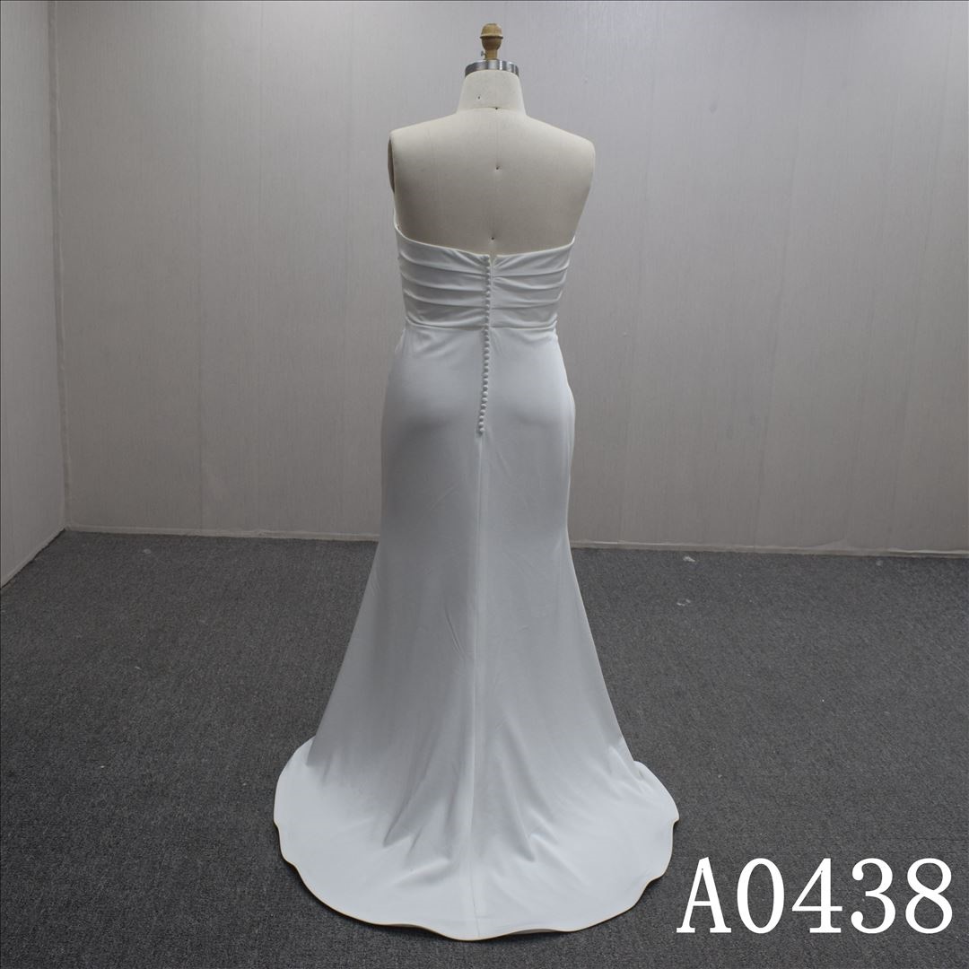 Simple Bridal dress with Sweetheart and Sweep Mermaid Train