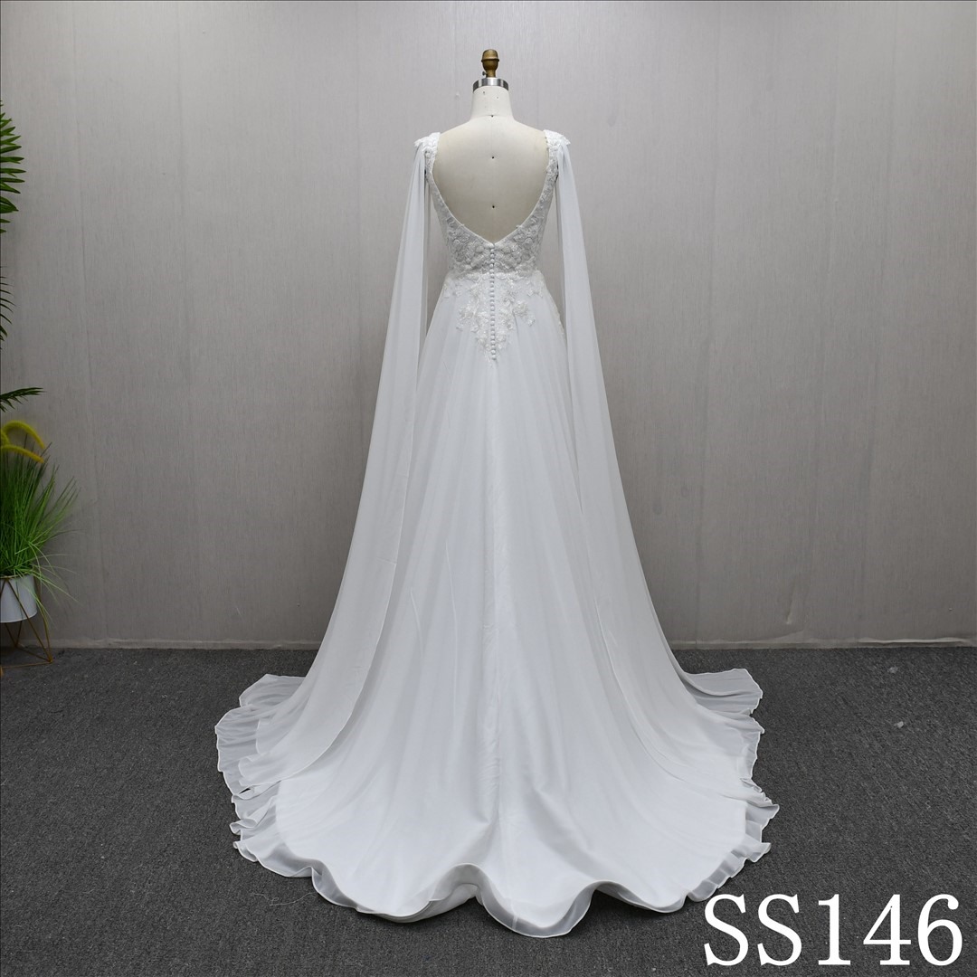 2025 Luxury Applique Elegant Gentle Illusion A-line Fashion Wedding Dress