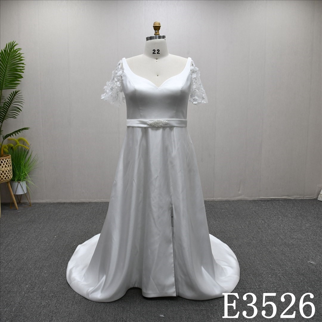 2025 Luxury Lace Applique Detachable Sleeves A-line High Quality Wedding Dress
