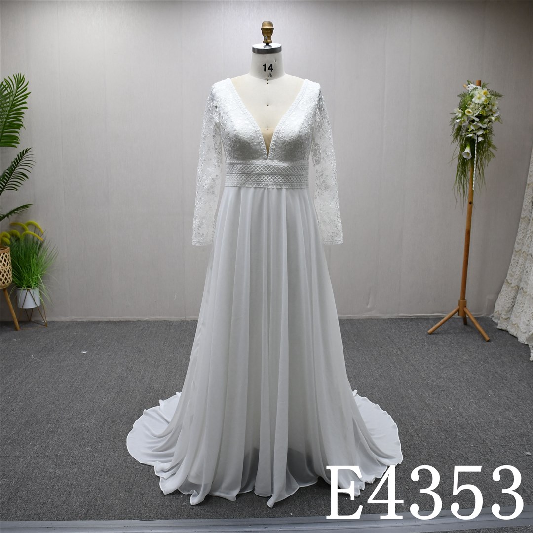 This Stain A-line V Neckline dress features a simple design with Lace flower