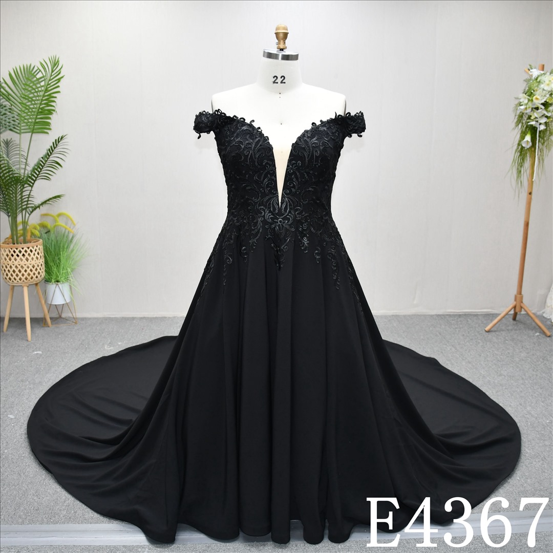 This Chiffon Satin A-line V Neckline dress features a simple design with Lace flower