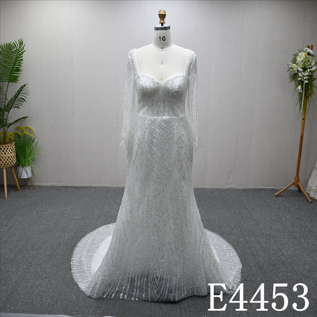 This Tulle Mermaid Sweetheart dress features a simple design with Beading