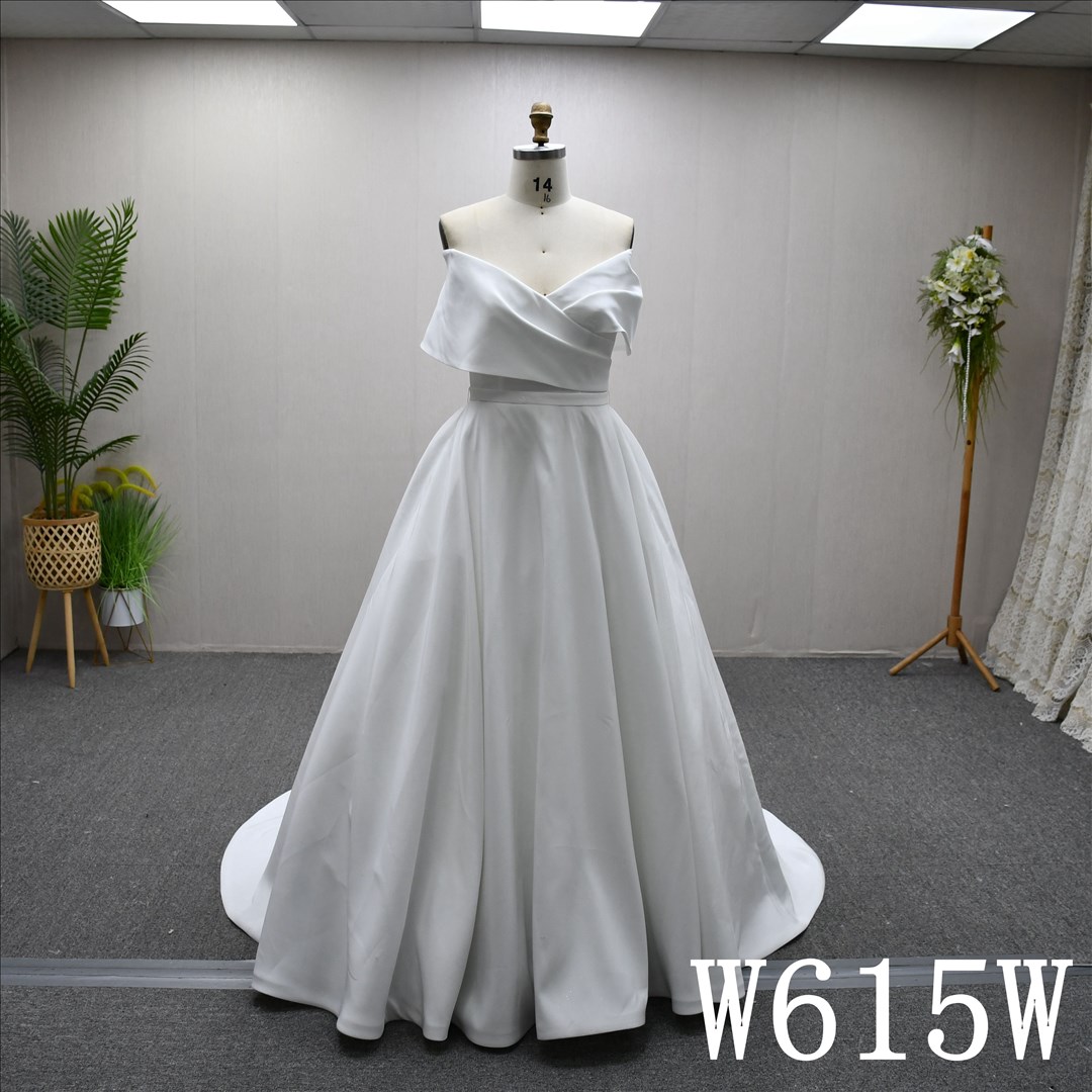 This Satin Aline Off Shoulder dress features a simple design with Lace Flower