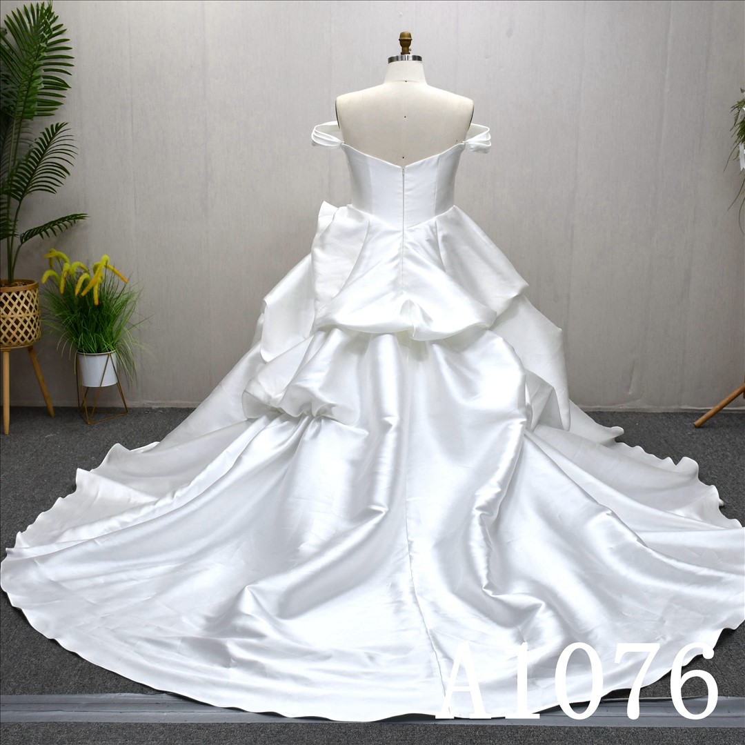 Ball Gown Sweetheart dress features a simple design With Off Shoulder