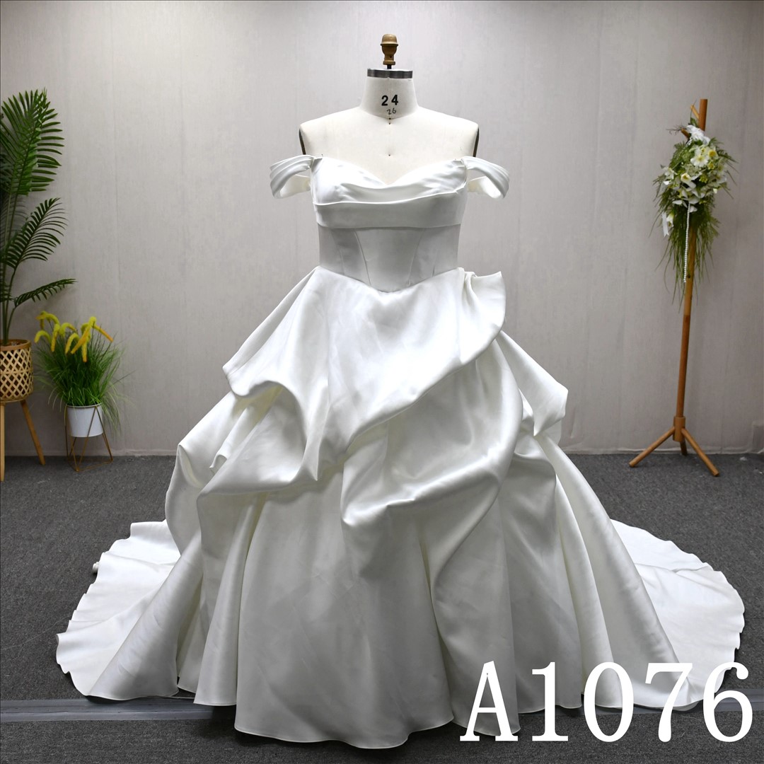 Ball Gown Sweetheart dress features a simple design With Off Shoulder