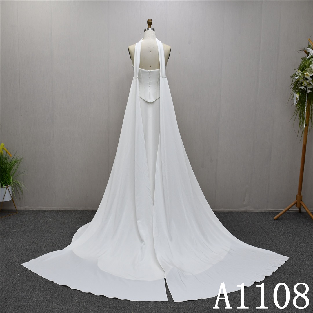 Guangzhou Bridal Dress Factory A-Line Sweetheart dress features a simple design