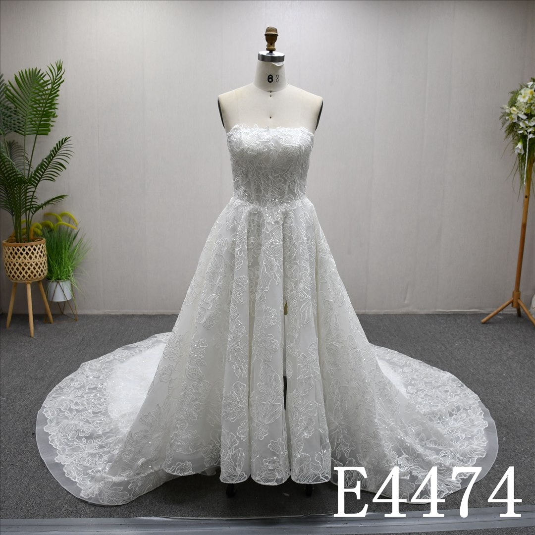Bridal Dress Factory Satin Sweetheart A-line dress features With  simple Design
