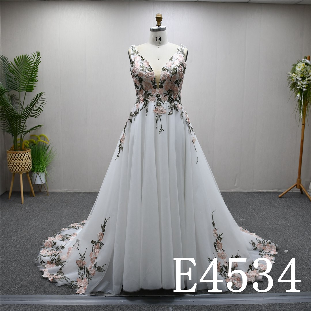 Bridal Dress Factory Satin Sweetheart A-line dress features With  simple Lace Flower